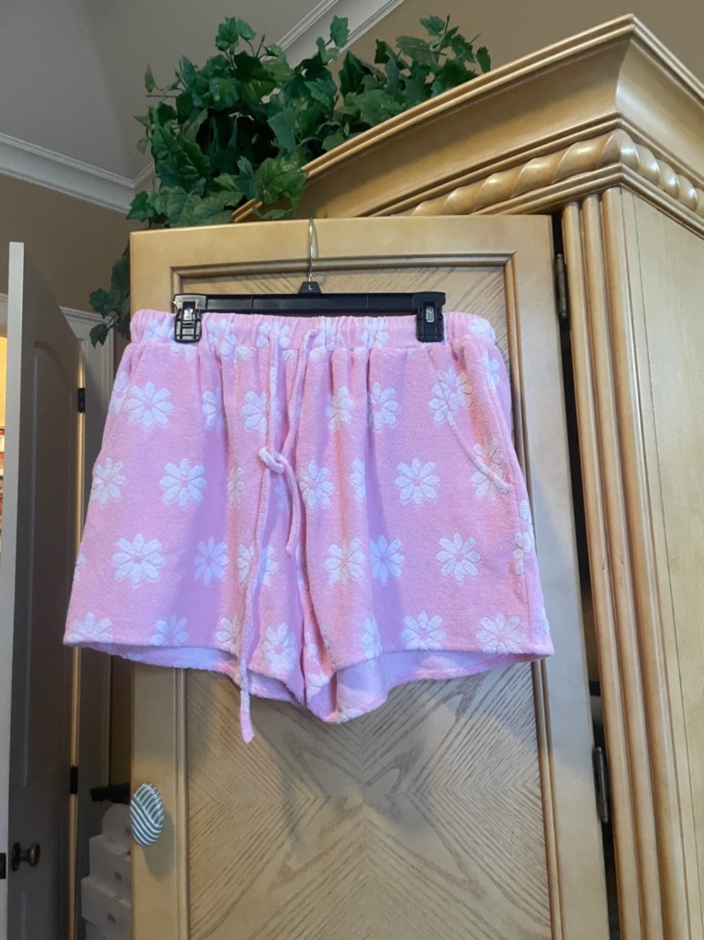 Mable pink floral terry cloth lounge set size large - Picture 5 of 5